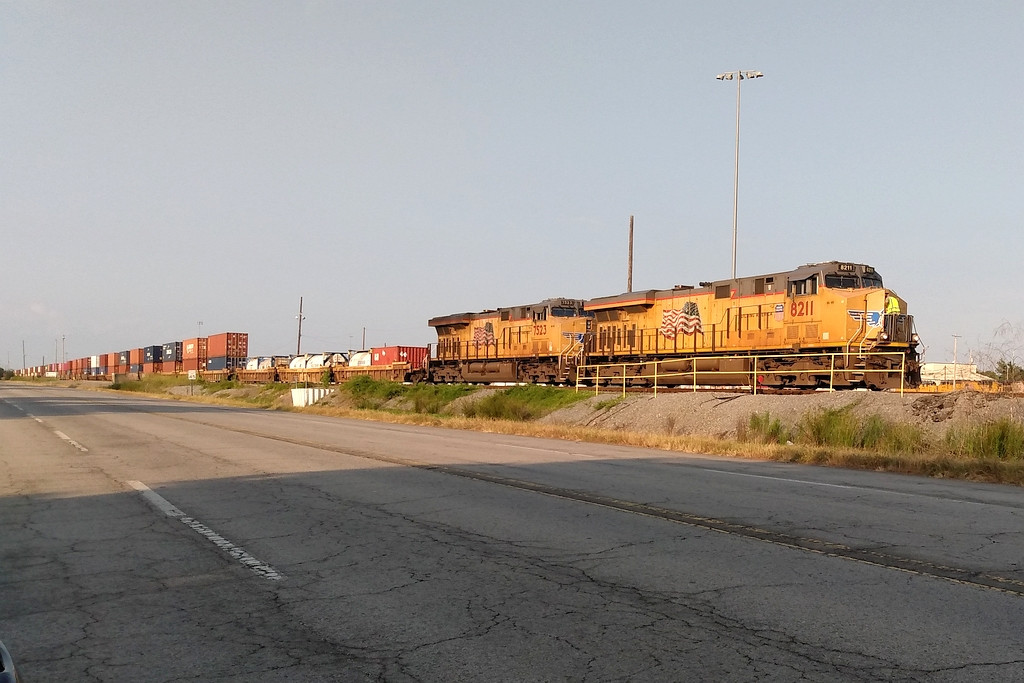 UP intermodal with new crew ready to depart 